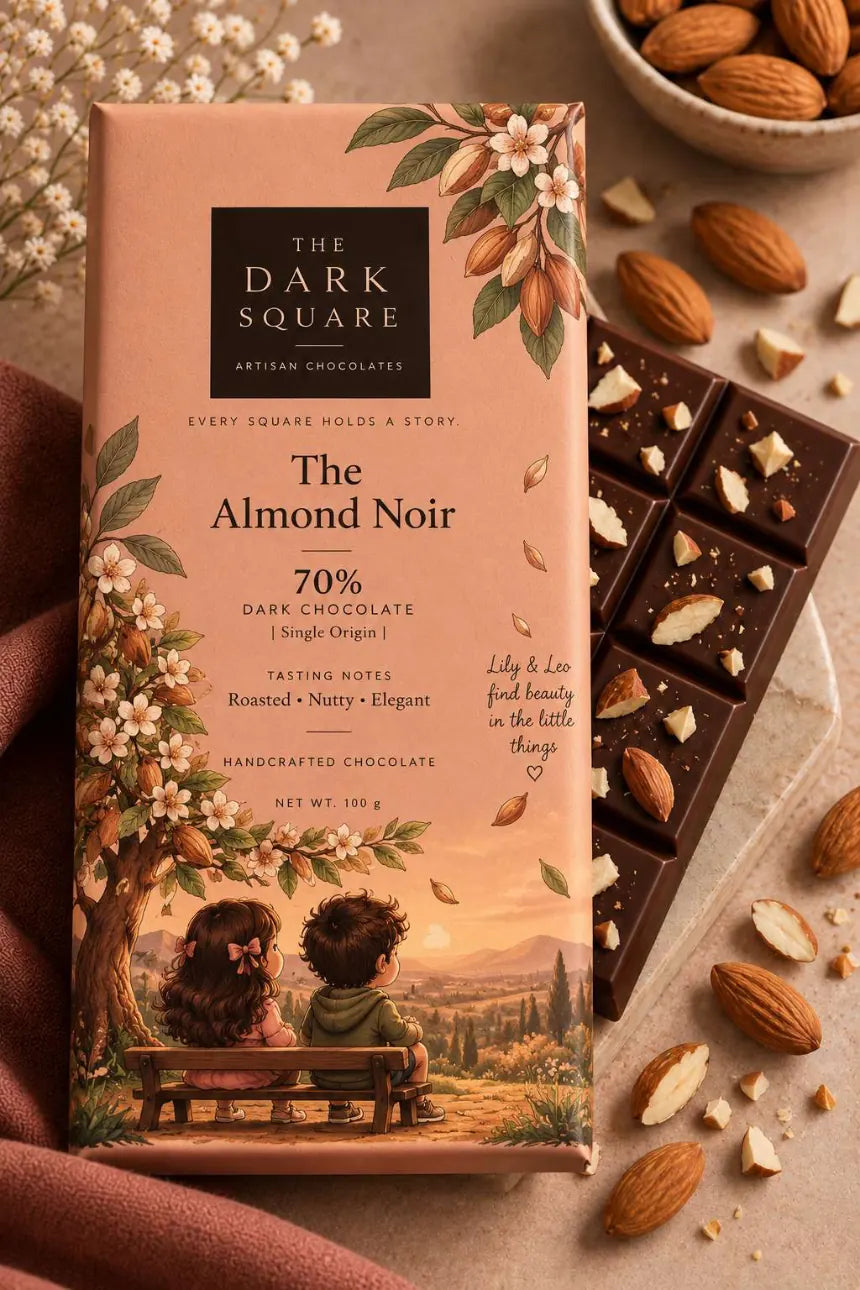 Salted Almond Noir — Dark Chocolate • Roasted Almond • Sea Salt
